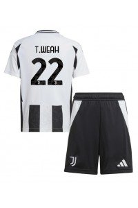 Fotbalové Dres Juventus Timothy Weah #22 Dětské Domácí Oblečení 2024-25 Krátký Rukáv (+ trenýrky)